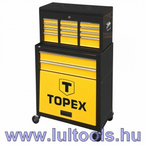 Műhelykocsi 8 fiók + tároló rekesz Topex