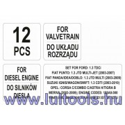 Vezérlés rögzítő készlet 12 részes (Diesel) Ford Fiat Suzuki Opel YATO