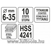HSS lépcsős fúrószár 6-35mm YT-44739