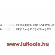Kaparó spakli multifunkciós inox + 4 db bithegy YATO