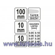 Hézagmérő 10 lapos 0,05-0,5 mm 100 mm
