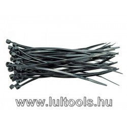 Kábelkötegelő 2.5×100mm 100 db fekete, nylon